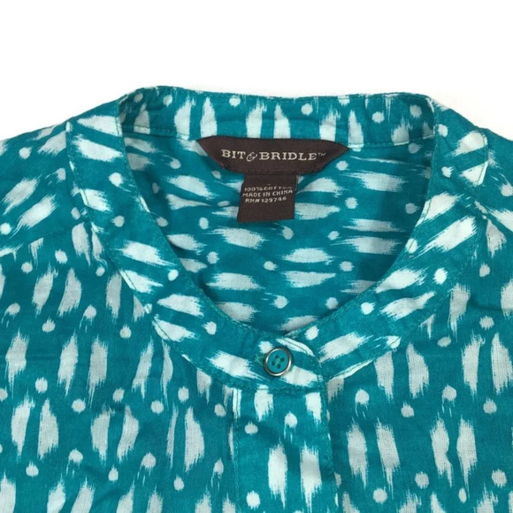 WS200 Bit & Bridle Western Prep Pocket Blouse S - Picture 3 of 5